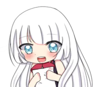 😧 Anime, Chibi, Kawaii, Cartoon, Mädchen telegram sticker