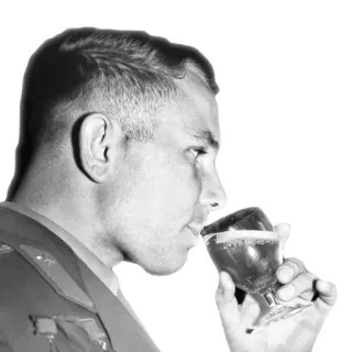 🍷 Yuri Gagarin Yuri Gagarin, soviet, cosmonaut, first man in space, USSR, Russia, military telegram sticker