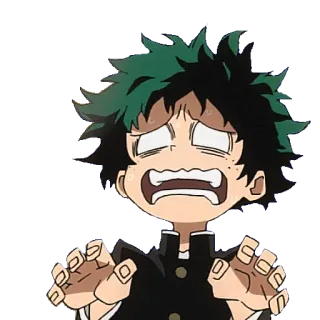 😵 Izuku Midoriya My Hero Academia anime, manga, my hero academia, izuku midoriya, deku, asustado, preocupado telegram sticker