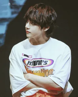 💵 munn's person, man, t-shirt, portrait, k-pop, male telegram sticker