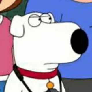▪️ Brian Griffin Family Guy 만화, 개, 의인화, 브라이언 그리핀, 패밀리 가이, 시트콤, 웃긴 telegram sticker