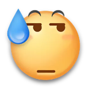 😥 emoji, devil, nervous, sweat drop, expression, face telegram sticker