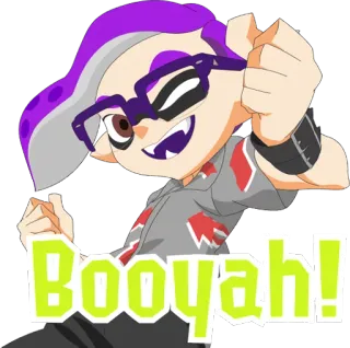 😁 Booyah! splatoon, буйя, видеоигра, инклинг whatsapp sticker