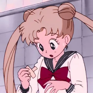 😲 Usagi Tsukino Sailor Moon anime, cartoon, character, sailor moon, sticker telegram sticker