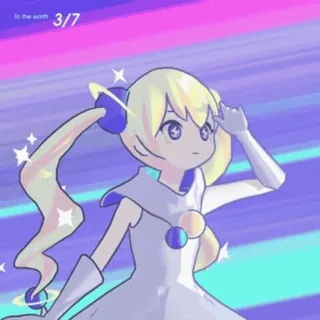 🤔 To the earth 3/7 anime, girl, space, planet, cute, manga telegram sticker