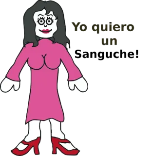 💃 Yo quiero un dessin animé, femme, robe, espagnol telegram sticker