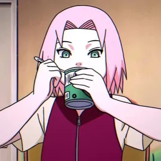 🌸 Sakura Naruto Anime, Sakura, Naruto, Kreskówka, Postać telegram sticker