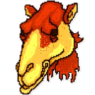 🐪 camello, animal, pixel art whatsapp sticker