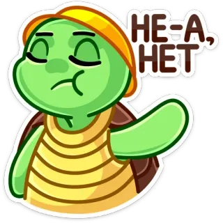 🙅‍♂️ HE-A, HET turtle, cartoon, rejection, disapproval, negative, no whatsapp sticker