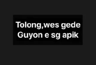 ☠️ Tolong,wes gede
Guyon e sg apik telegram sticker