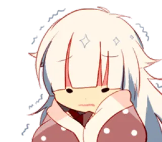 😰 anime, sticker, cute, cartoon whatsapp sticker