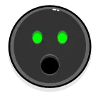 😮 Emoji, Zszokowany, Robot, Twarz, Zielone oczy telegram sticker