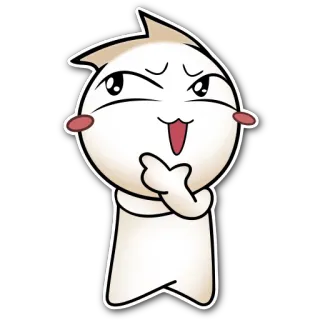 😕 Cartoon, Figur, Emoji, Geste, Sarkastisch, Beleidigend whatsapp sticker