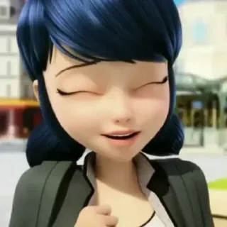 😃 Marinette Dupain-Cheng Miraculous: Tales of Ladybug & Cat Noir Dibujo animado, Anime, Chica, Marinette Dupain-Cheng, Miraculous Ladybug telegram sticker