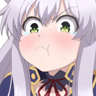☹ Anime, Ragazza, piangere, carino, triste, Chibi whatsapp sticker