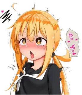 😝 や っ っ anime, blush, kawaii, cute telegram sticker