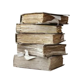 🌟 libri, pila, vecchio, vintage, biblioteca telegram sticker