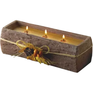 🌹 свеча, декор, домашний декор, бревно, осень, осень telegram sticker