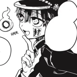 🥢 Hanako-kun Toilet-bound Hanako-kun HMM. anime, manga, hanako, character, school uniform telegram sticker