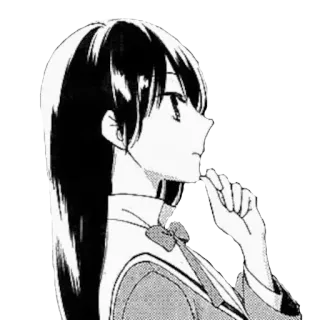 🤔 Anime, Chica, Personaje, Manga, Estudiante telegram sticker