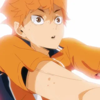 🎭 Hinata Shoyo Haikyuu!! anime, Haikyuu, volleyball, Hinata Shoyo, sports anime telegram sticker