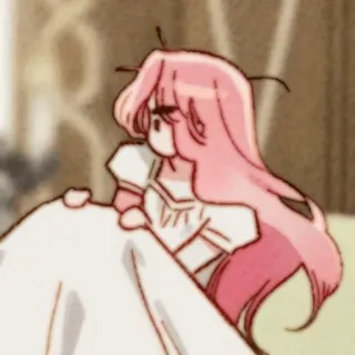 🎀 Anime Mädchen, Rosa Haare, Cartoon, Weiblich, Charakter telegram sticker