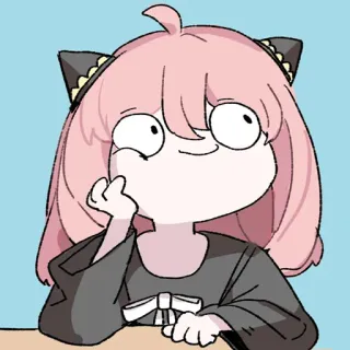 😏 Anya Spy x Family Anime, Dessin animé, Personnage, Drôle, Mème, Anya Forger telegram sticker