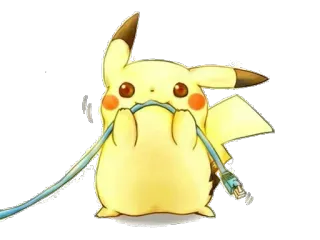 💛 Pikachu Pikachu, Pokémon, kabel, schattig telegram sticker