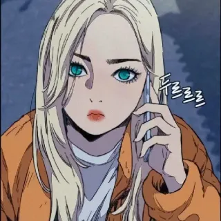 🚴‍♀ 두르르르 girl, anime, manga, cartoon, phone whatsapp sticker