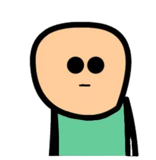 😐 卡通, 面无表情, 中性, 简单, 人物, 搞笑, 动画 whatsapp sticker
