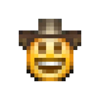 🤠 emoji, smiley, cowboy hat, western, hat telegram sticker
