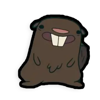 🐭 beaver, animal, cartoon, cute, funny telegram sticker