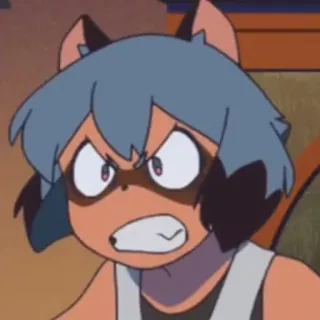 😡 Michiru Kagemori BNA Anime, Zły, BNA, Michiru Kagemori, Tanuki, Zwierzę, Kreskówka telegram sticker