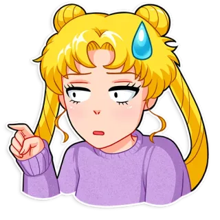 😯 Sailor Moon anime, sticker, cartoon, girl, character telegram sticker