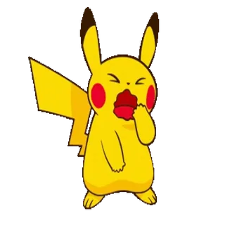 😪 Pikachu pokemon, pikachu, yellow, anime, cartoon telegram sticker