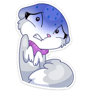 😰 Dibujo animado, Animal, Gato, Sticker, Dedo corazón, Ofensivo telegram sticker