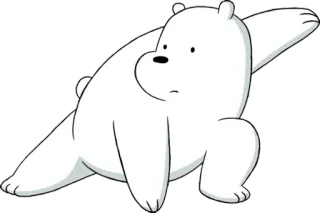 😎 Ice Bear We Bare Bears アイスベア, ぼくらベアベアーズ, アニメ熊, ホッキョクグマ, キャラクター, アニメ telegram sticker