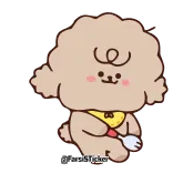 🤤 @TeresaTWL mignon, chien, animal, dessin animé whatsapp sticker