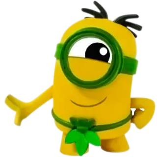 👌 Minion Despicable Me cartoon, yellow, one-eye, character telegram sticker