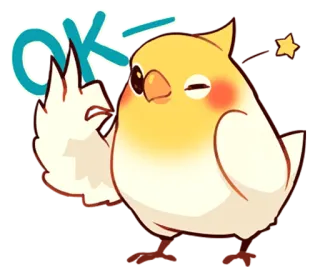 👍 OK chim, ok, được, chấp thuận, dễ thương, đồng ý telegram sticker