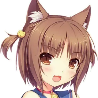 🤪 Anime, Mädchen, Katze, Kawaii, Süß, Neko, Manga whatsapp sticker