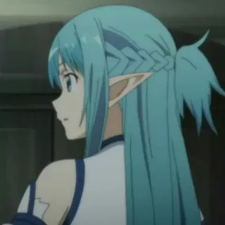 ❄️ Asuna Sword Art Online アニメ, エルフ, キャラクター, 漫画, ソードアート・オンライン, アスナ telegram sticker