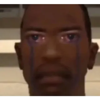 😪 CJ Grand Theft Auto: San Andreas weinen, traurig, grand theft auto, san andreas, cj, videospiel, meme telegram sticker