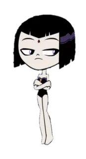 🌝 Raven Teen Titans Kreskówka, Superbohater, Raven, Teen Titans, DC Comics telegram sticker