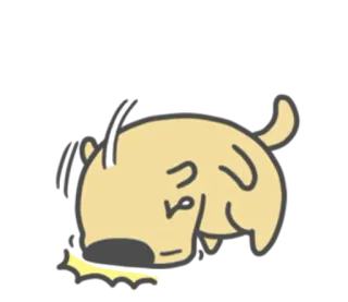 😣 chien, mignon, animal, dormir, dessin animé whatsapp sticker