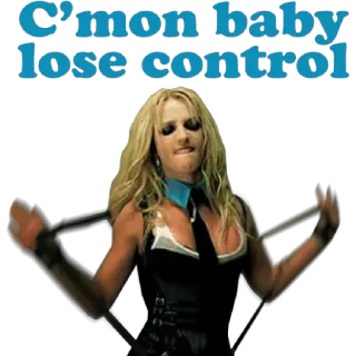 😁 Britney Spears C'mon baby lose control ポップ, 音楽, 歌手, ブリトニー, スピアーズ, コントロール telegram sticker