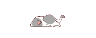😴 elefante, desenho animado, animal, fofo, dormindo, ilustração telegram sticker