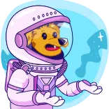 🙀 astronauta, cachorro, espaço, estrelas, desenho animado whatsapp sticker