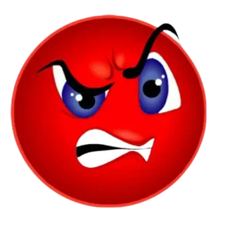 😡 arrabbiato, rosso, emoji, cartone animato, faccia, matto telegram sticker
