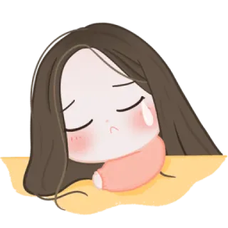 🖐 sad, crying, tears, girl, cartoon, emotional, depressed telegram sticker